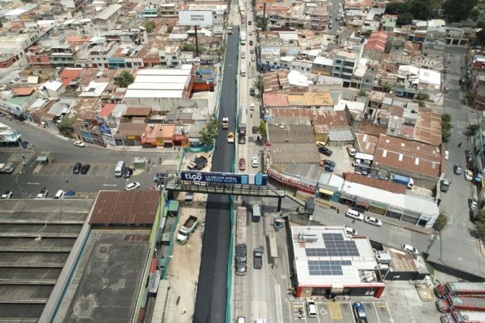 Proyecto de la calle Martí tras sus primeros 16 días de trabajo. Foto La Hora: MuniGuate