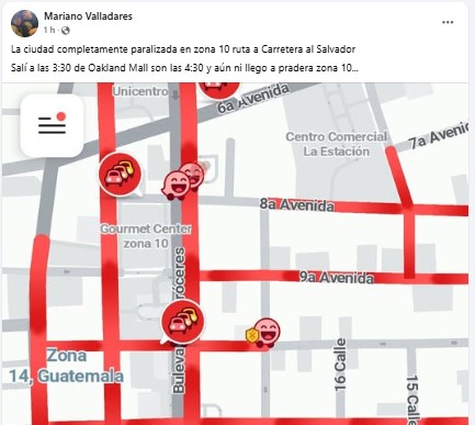 Por segundo día consecutivo, tránsito complicado en Carretera a El Salvador