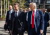 El presidente de Estados Unidos, Donald Trump, desmintió este martes a su homólogo francés, Emmanuel Macron, y aseguró que no abandonó prematuramente la cumbre del G7. Foto La Hora: EFE.