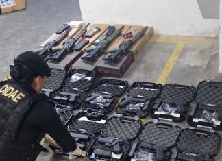 PNC captura a hombre que trasladaba 14 pistolas y 4 carabinas en zona 1