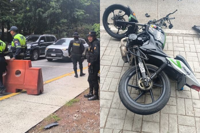 Puesto de control de operativo contra carreras clandestinas en milpas altas. Foto La Hora: PNC
