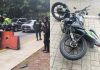 Puesto de control de operativo contra carreras clandestinas en milpas altas. Foto La Hora: PNC