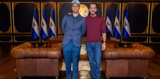 El presidente salvadoreño, Nayib Bukele, nombró al director de la Agencia Nacional de Inteligencia Artificial este 16 de junio. Foto La Hora: Diario El Salvador