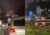 Se reportan largas filas de vehículos en la Carretera a El Salvador. Foto La Hora: Redes sociales