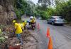Distintos derrumbes se registran en el territorio nacional derivado de las recientes lluvias. Foto La Hora: Covial