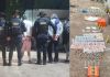 Presuntos distribuidores de droga y dinero localizado e allanamientos en Mazatenango. Foto La Hora: PNC/MP