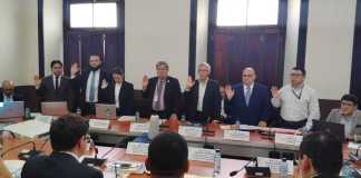Las autoridades de Finanzas, Segeplan y de la Secretaría de Coordinación Ejecutiva de la Presidencia responden por la ejecución en los Codedes. Foto: La Hora