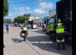 Continua la recuperación de espacios: PMT realiza levantamiento de obstáculos en la zona 1 capitalina