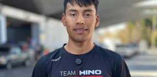 El ciclista guatemalteco, Wilson Chonay, salió herido en un accidente de tránsito en Zaragoza, Chimaltenago. Foto La Hora: FGC