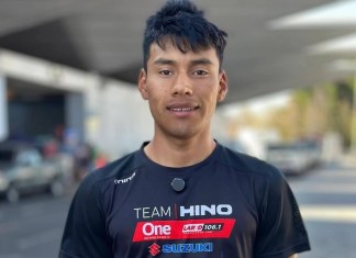 El ciclista guatemalteco, Wilson Chonay, salió herido en un accidente de tránsito en Zaragoza, Chimaltenago. Foto La Hora: FGC
