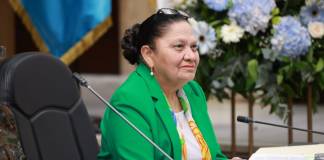 La fiscal general, Consuelo Porras, reapareció en una reunión de Conabed, junto con parte de su círculo cercano. Foto La Hora: MP