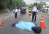 Peatón atropellado en el kilómetro 16 de la ruta interamericana. Foto La Hora: Bomberos Voluntarios