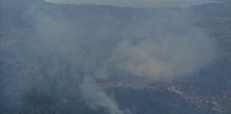Un incendio se registró en el Parque Nacional Laguna Lachuá. Foto La Hora: Conap