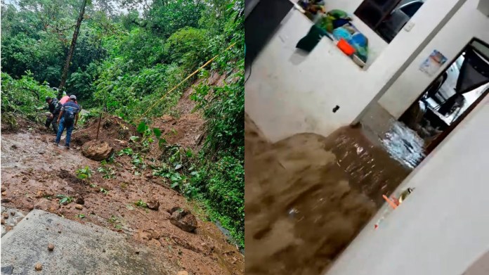 Inundaciones y derrumbes se registraron este lunes 16 de junio, mientras las lluvias podrían intensificarse el martes. Fotos La Hora: Conred Inundaciones y derrumbes se registraron este lunes 16 de junio, mientras las lluvias podrían intensificarse el martes. Fotos La Hora: Conred