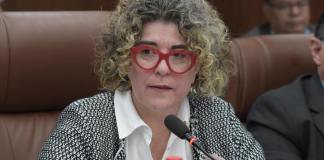 La ministra de Economía, Gabriela García, se refiere por el conflicto Israel e Irán. Foto: La Hora / José Orozco