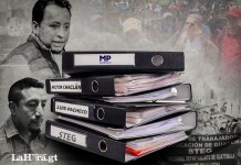 ¿Doble estándar del MP? Caso de la protesta del STEG contrasta con el tratamiento al caso de Luis Pacheco El Ministerio Público (MP) no confirma ni niega que investigará al STEG de Joviel Acevedo, como lo hace como 48 Cantones. Diseño La Hora: Francisco Altán
