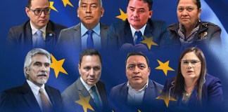 El círculo cercano de Consuelo Porras, dos jueces y la FCT, forman parte de los sancionados por la Unión Europea. Diseño La Hora: Alejandro Ramírez