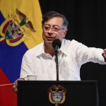 El presidente de Colombia, Gustavo Petro, habla durante la conmemoración de los 500 años de la fundación de Santa Marta. Foto La Hora: EFE
