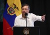 El presidente de Colombia, Gustavo Petro, habla durante la conmemoración de los 500 años de la fundación de Santa Marta. Foto La Hora: EFE