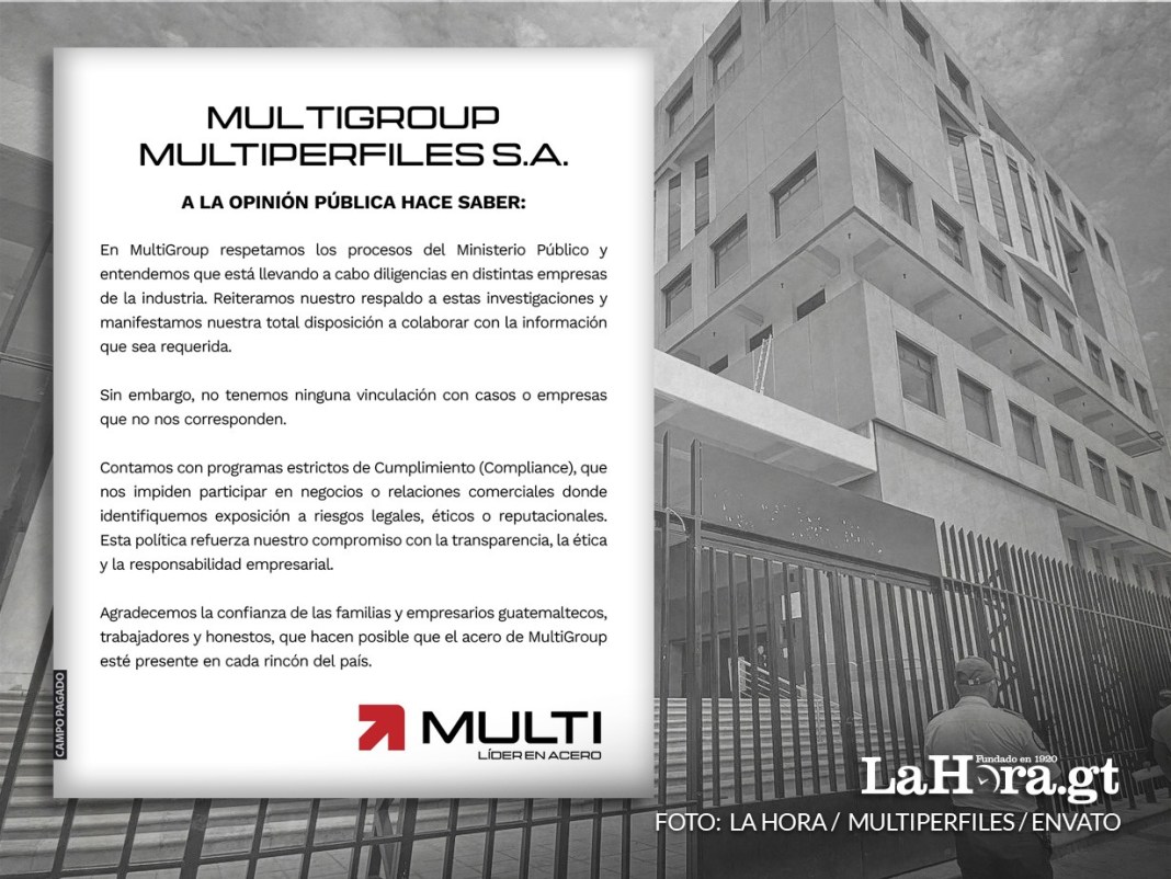 Mutiperfiles aseguró que colaborará con el Ministerio Público (MP) luego de los allanamientos del pasado lunes. Foto La Hora: Alejandro Ramírez