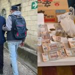 Sospechoso capturado y dinero en efectivo localizado en allanamientos en Villa Nueva. Foto La Hora: MP