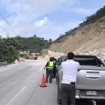 Derrumbe en el kilómetro 62 de la ruta CA-9 Norte, ha provocado tráfico en dirección hacia Gustatoya.