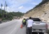 Derrumbe en el kilómetro 62 de la ruta CA-9 Norte, ha provocado tráfico en dirección hacia Gustatoya.