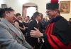 Consuelo Porras, se hizo presente a la toma de posesión de Henry Arriaga como decano de Derecho de la Universidad de San Carlos. Foto La Hora: USAC
