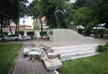 Ministerio de Cultura inspecciona daños al monumento de Miguel Ángel Asturias tras accidente Daños Monumento Miguel Angel Asturias