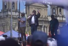 El Sindicato de Trabajadores de la Educación de Guatemala (STEG), liderado por Joviel Acevedo, fue sancionado con dos multas. Foto La Hora. Fabricio Alonzo