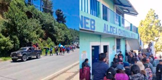 STEG inicia caravana desde Huehuetenango tras desalojo del Palacio Nacional de la Cultura El Sindicato de Trabajadores de la Educación de Guatemala (STEG) inició una caravana desde el departamento de Huehuetenango. Foto La Hora: STEG Huehue