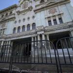 Panorama del Palacio Nacional tras el desalojo de afiliados del STEG que acampaban en modo de protesta
