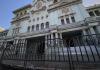Panorama del Palacio Nacional tras el desalojo de afiliados del STEG que acampaban en modo de protesta