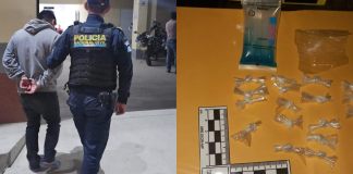 Durante allanamiento de abarrotería en Huehuetenango, autoridades descubrieron punto de venta para drogas al menudeo.