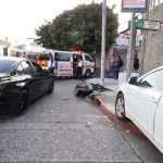 Accidente de tránsito en zona 9. Foto La Hora: Bomberos Voluntarios
