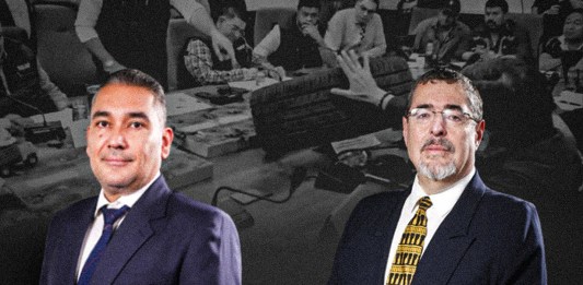 Presidente Bernardo Arévalo y diputado Luis Aguirre.