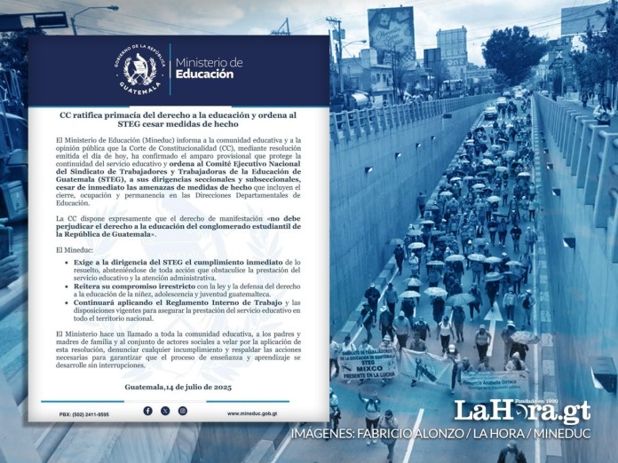 Corte de Constitucionalidad ratifica primacía al derecho a la educación