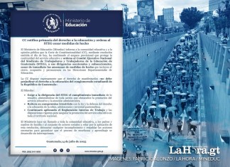 Corte de Constitucionalidad ratifica primacía al derecho a la educación