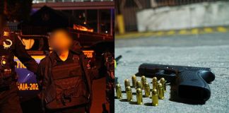 Alias “Disco” es capturado tras ser sorprendido portando un arma de fuego y un chaleco antibalas en la zona 3. Foto La Hora: PNC