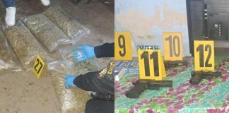 Ilícitos localizados en el allanamiento en San Marcos. Foto La Hora: PNC