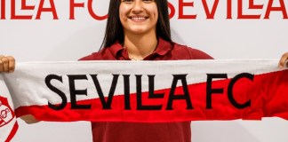 ¡Oficial! Andrea Álvarez es nueva delantera del Sevilla. Foto La Hora: Oficial Sevilla Femenil.