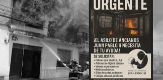 Asilo Juan Pablo II solicita ayuda tras incendio que consumió sus instalaciones