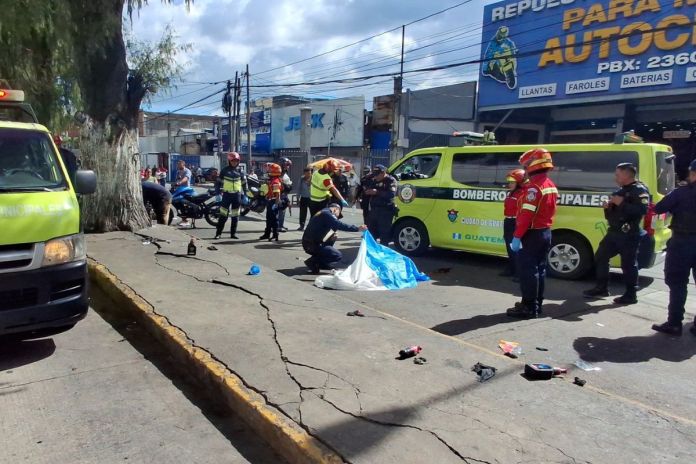 Ataque armado registrado en la zona 9 capitalina. Foto La Hora: CBM