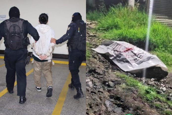 PNC captura a un hombre y remite a un menor, presuntos integrantes del Barrio 18, tras un ataque armado en Barcenas.