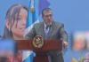Presidente Bernardo Arévalo en conferencia de prensa este lunes 28 de julio.