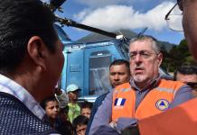 Bernardo Arévalo y Ejército de Guatemala realizan sobrevuelo en áreas afectadas por los sismos