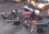 Bicicleta y motocicleta colisionan en la Calle Marti. Foto La Hora: Captura de Pantalla