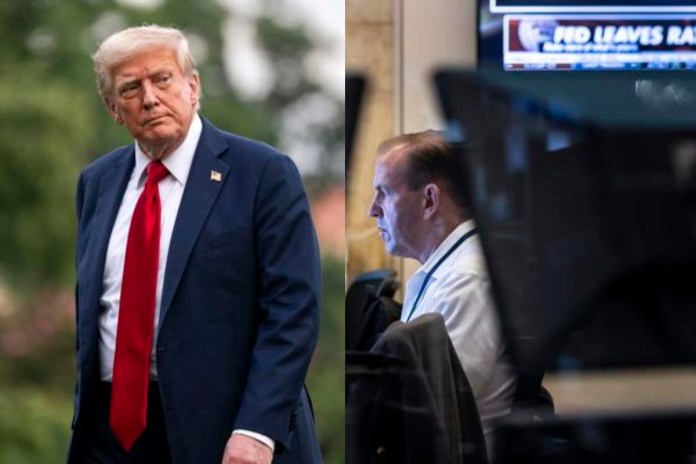 Wall Street empezó la semana en rojo después de que el presidente de EE.UU., Donald Trump, Foto La Hora: EFE.