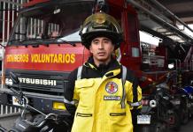 Ronaldo, el bombero que salvó una vida en el Palacio Nacional