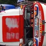 Bus extraurbano vuelca y deja dos heridos en Santa Lucía Cotzumalguapa